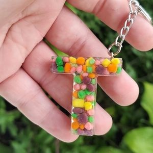 5/25$ Resin Letter T keychain